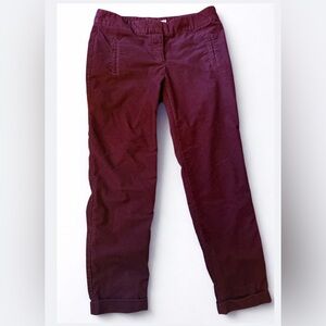 LOFT Burgundy Corduroy Pants